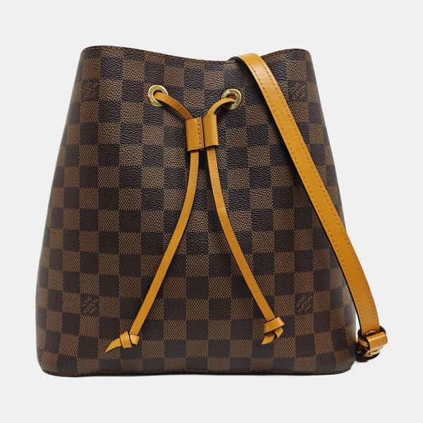 NÉONOÉ MM Damier Ebene Coated Canvas Brown