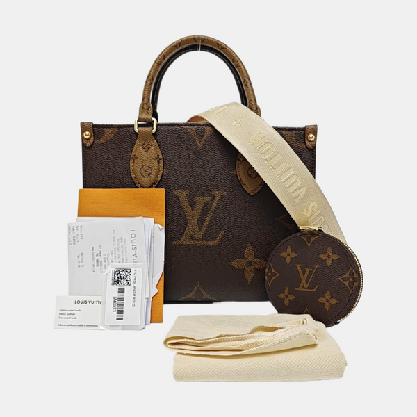 ONTHEGO PM Monogram Coated Canvas Brown