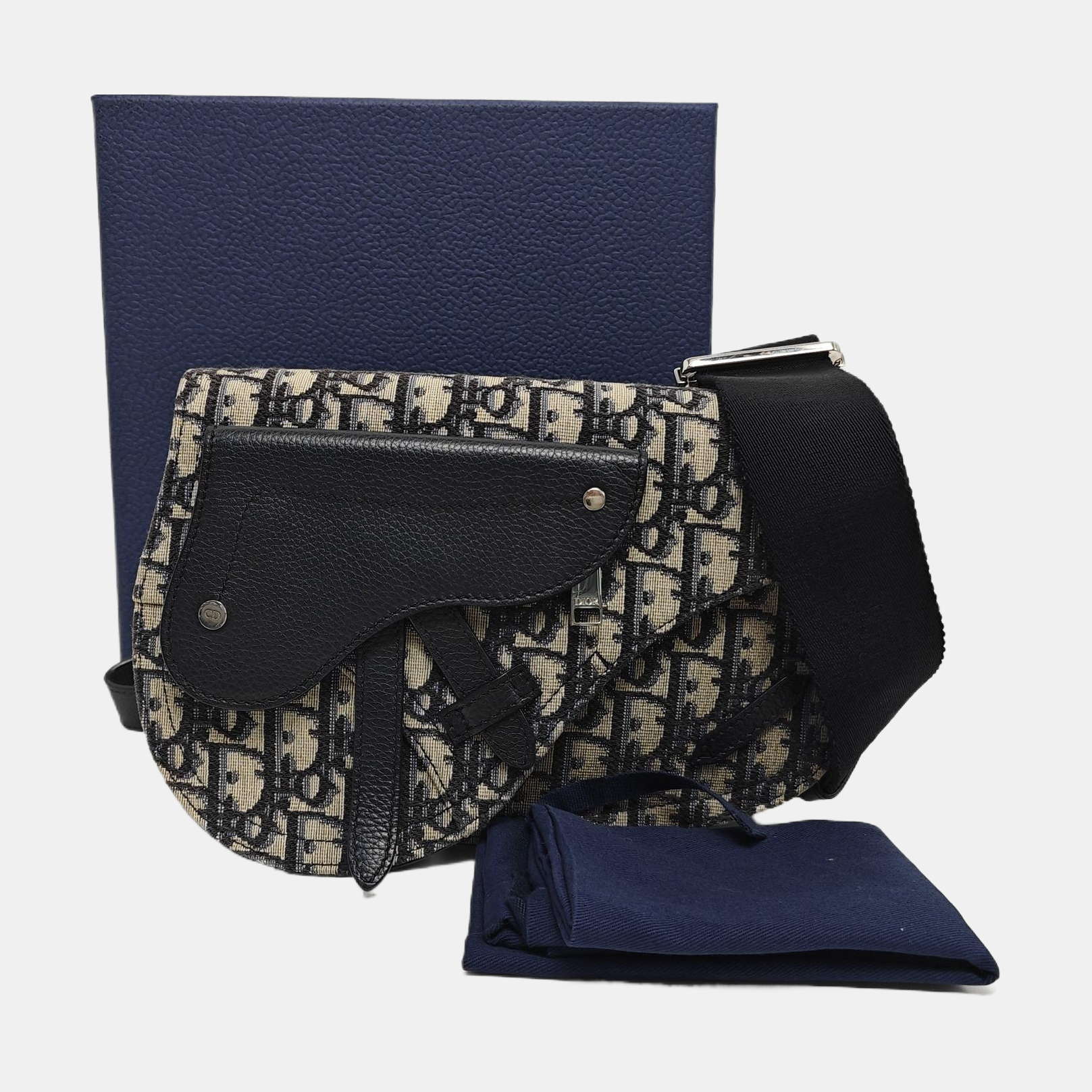 Saddle Monogram Canvas Azul