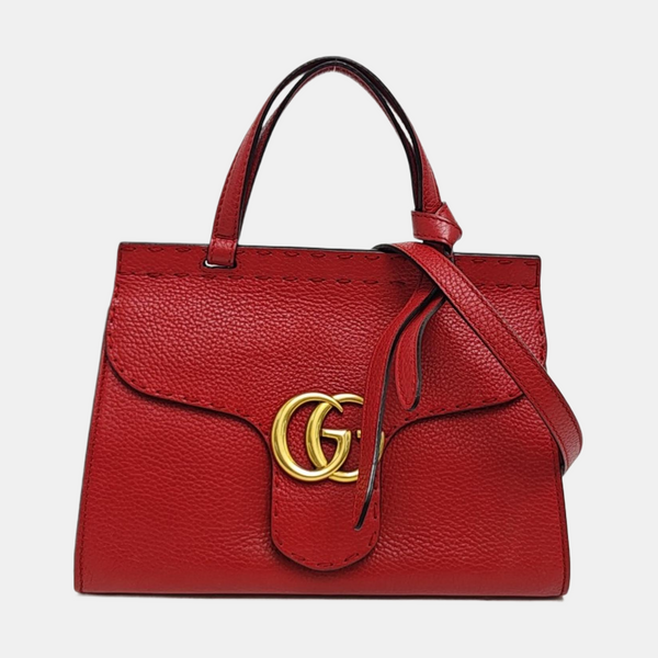 GG Marmont Medium Calfskin Red