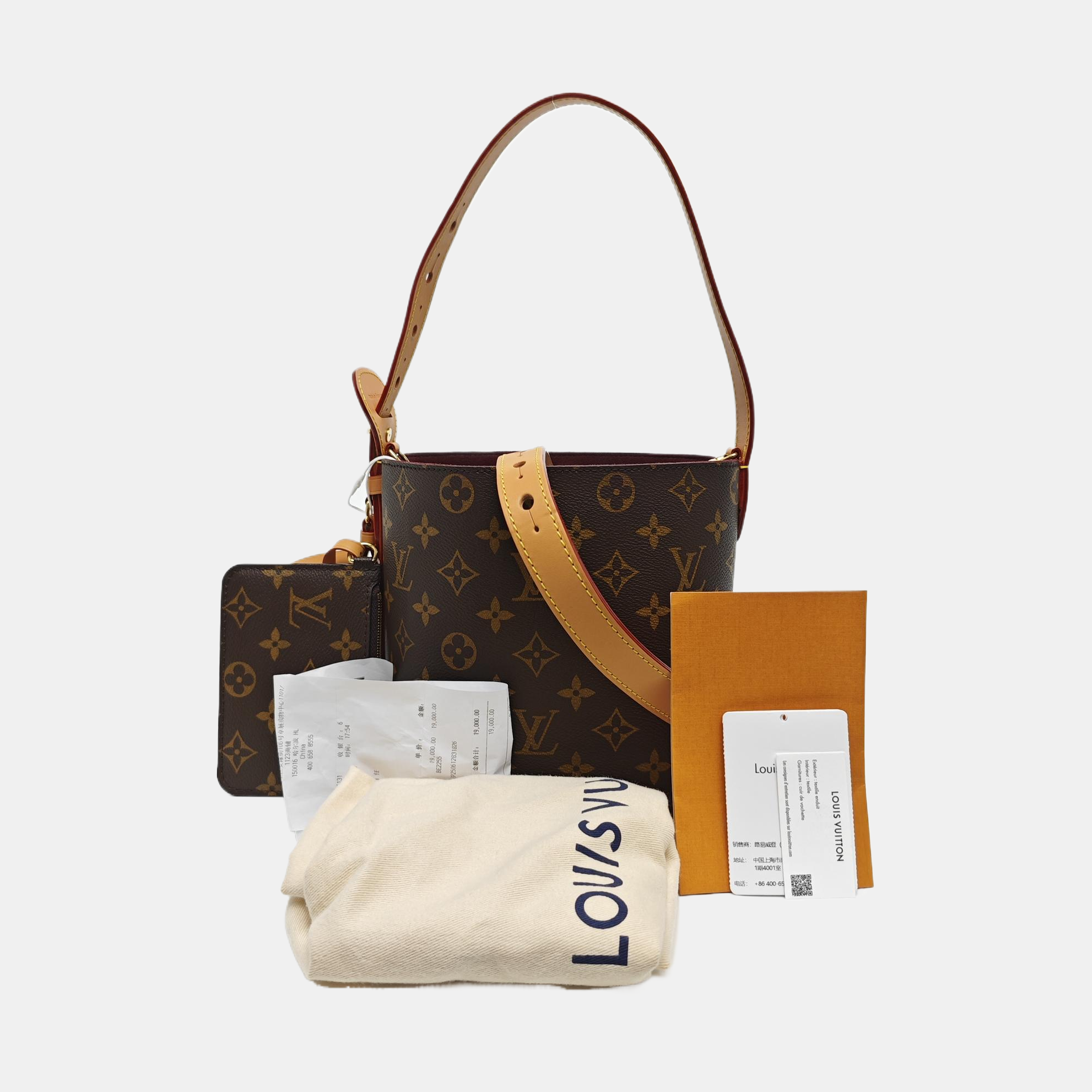 ALL IN Monogram Coated Canvas Brown