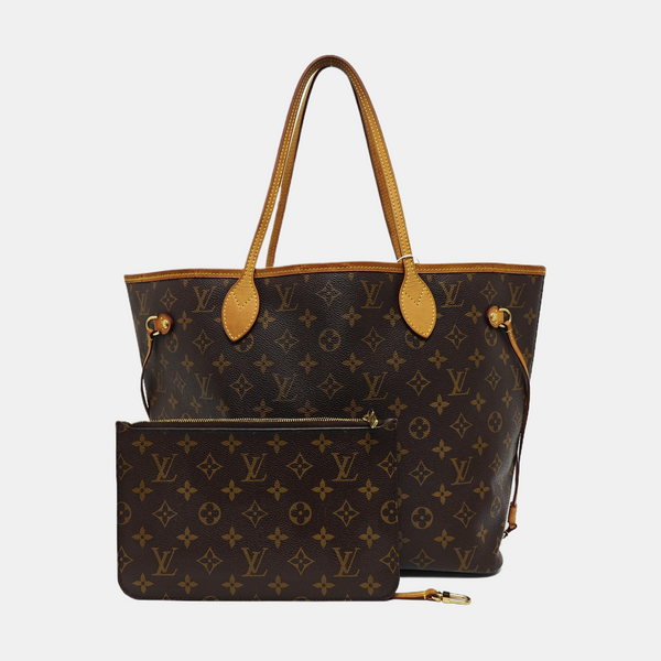 NEVERFULL MM Monogram Coated Canvas Brown