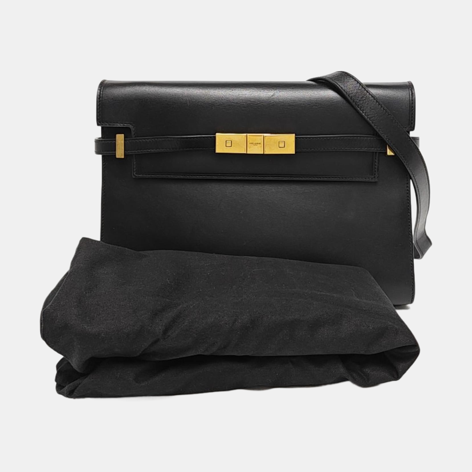 MANHATTAN Medium Calfskin Black