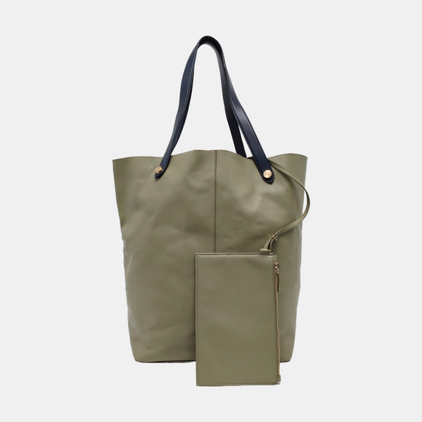 Calfskin Bucket Bag Medium Green