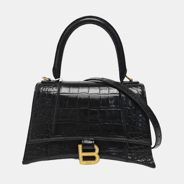 Hourglass Small Calfskin Black