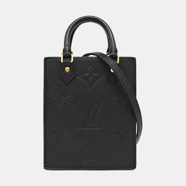 SAC PLAT Mini Calfskin Black