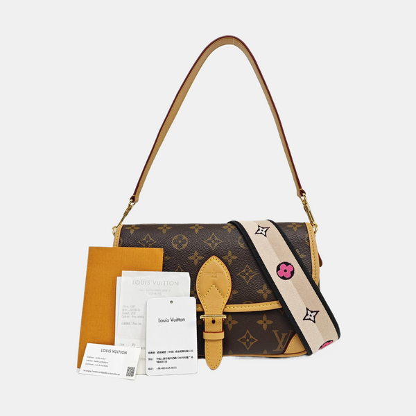 DIANE Monogram Coated Canvas Brown