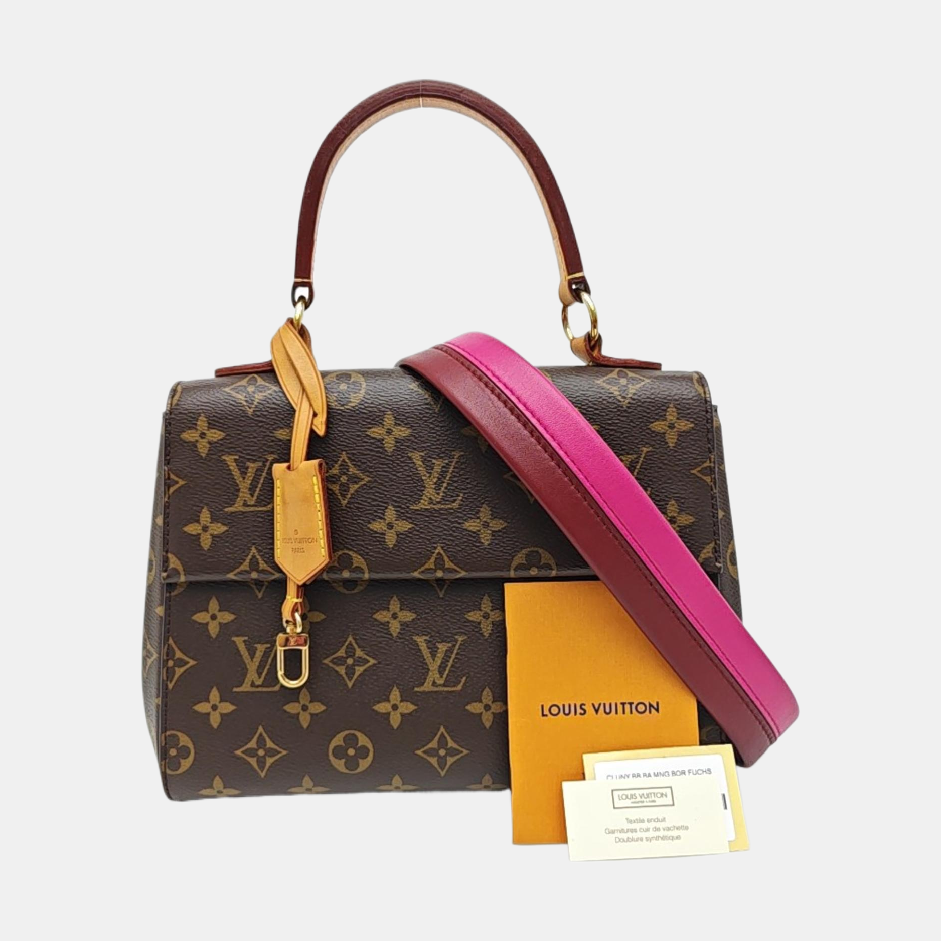CLUNY Monogram Coated Canvas Brown