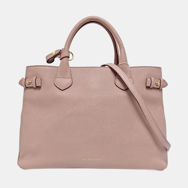 The Banner Medium Calfskin Pink