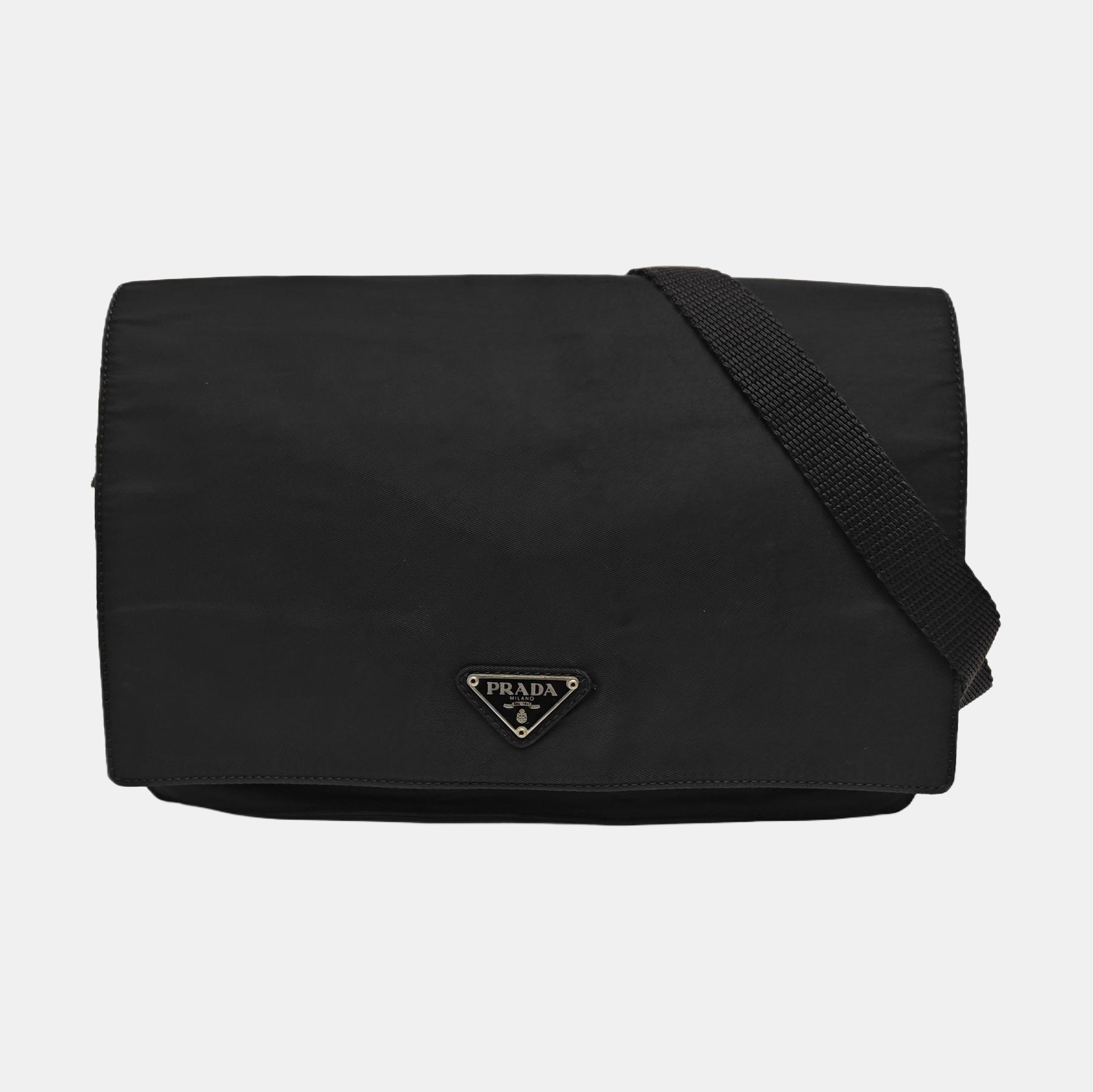 Nylon Shoulder Bag Black