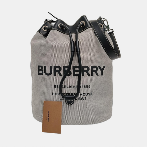 Canvas Bucket Bag Gray