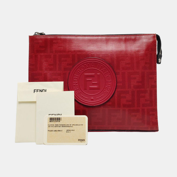 Authenticated pre-owned  Runaway Coated Canvas Red - Clutch at Looply