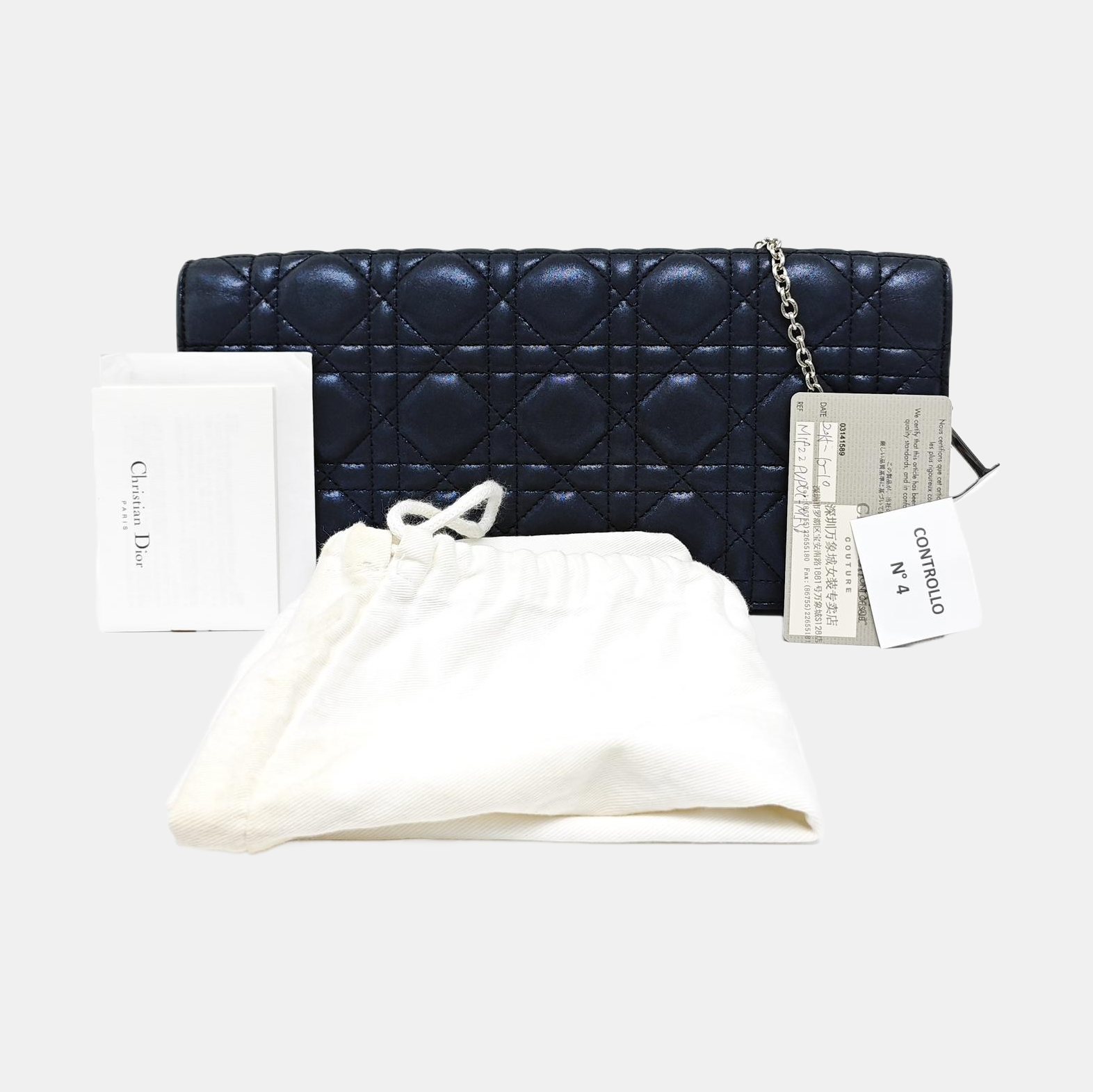 Authenticated pre-owned  Lady Dior Quilted Special Material Blue - Shoulder Bag at Looply
