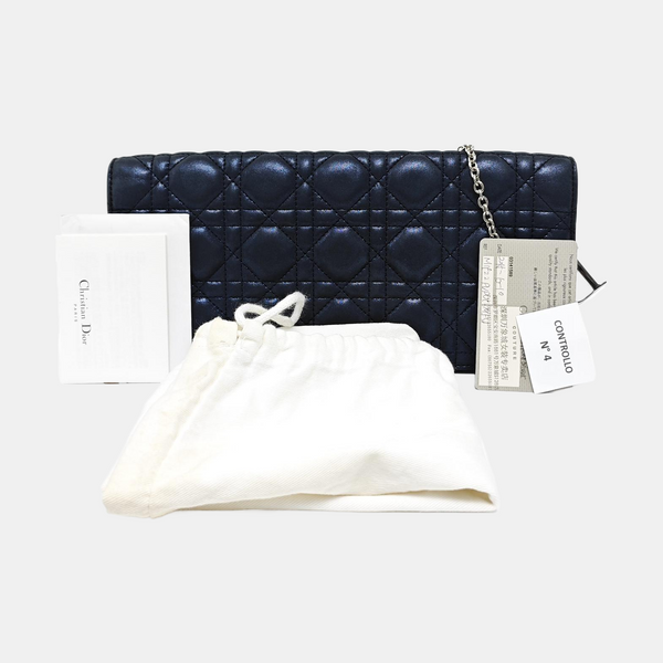 Authenticated pre-owned  Lady Dior Quilted Special Material Blue - Shoulder Bag at Looply