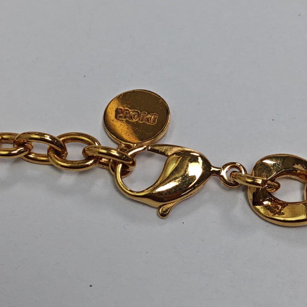 CD Icon Metal Gold Necklace