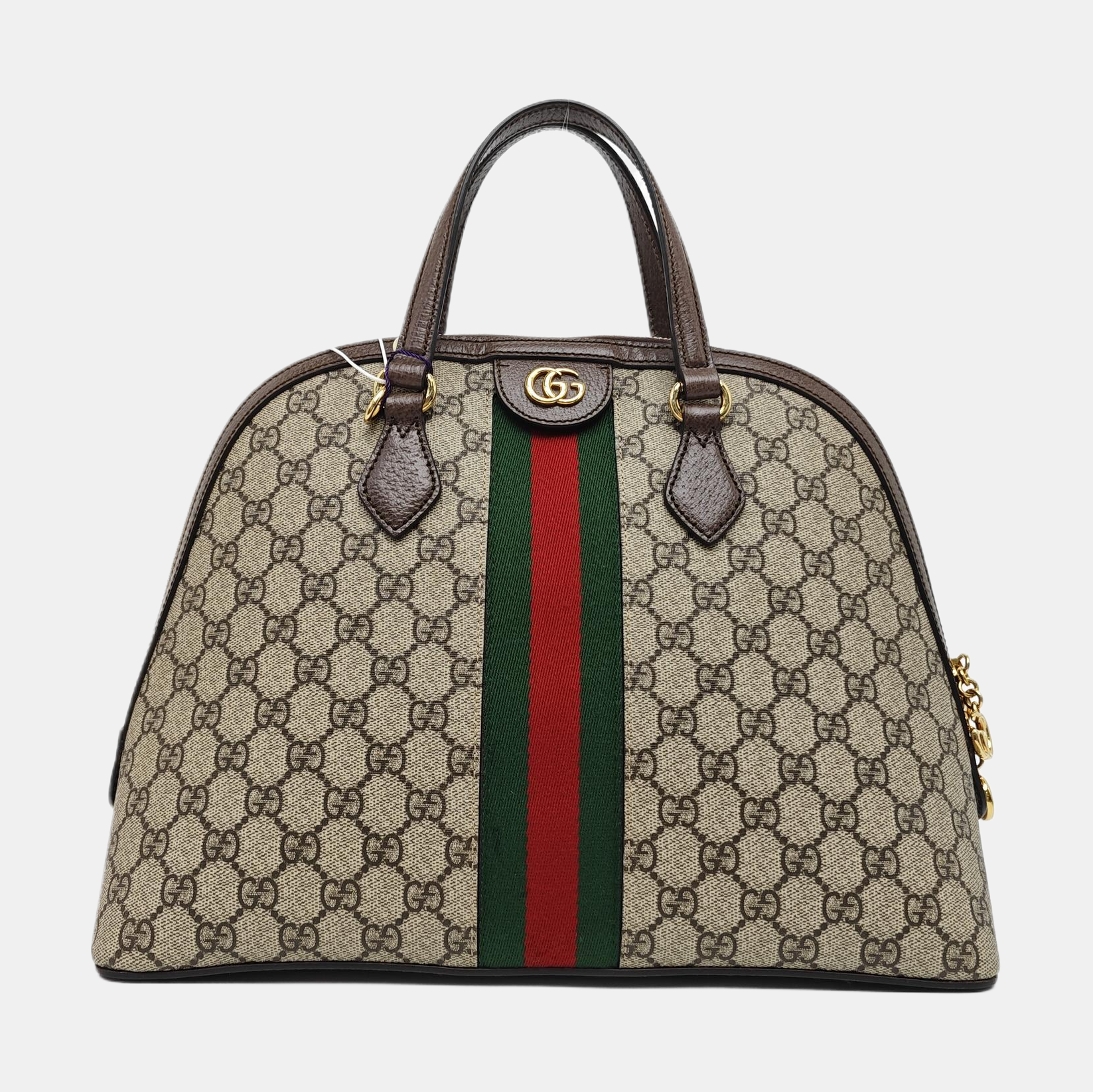 Ophidia Medium Monogram Coated Canvas Beige