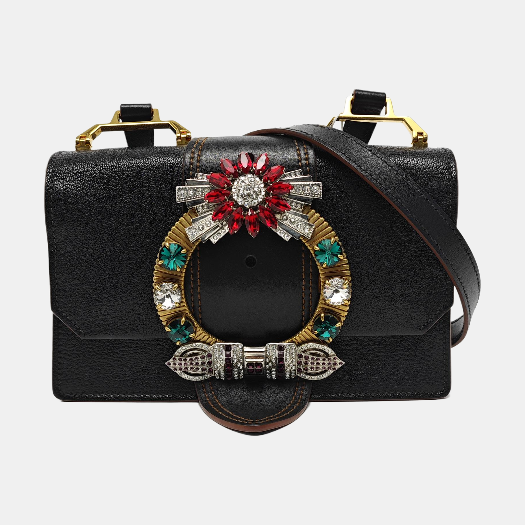 Miu Lady Calfskin Black
