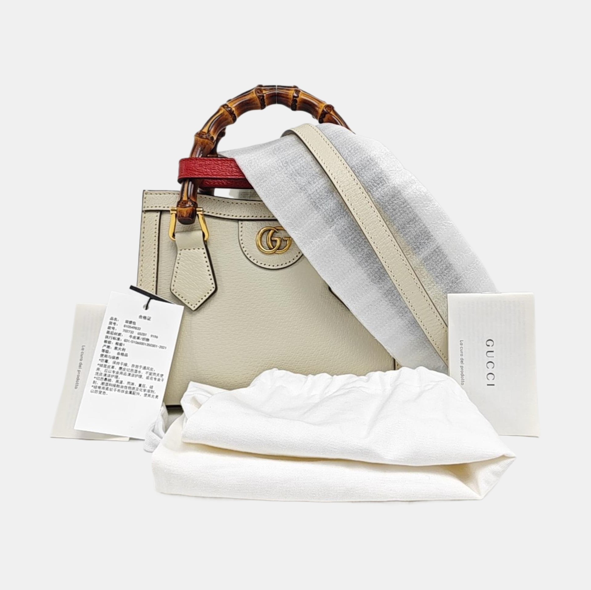 Diana Mini Calfskin White
