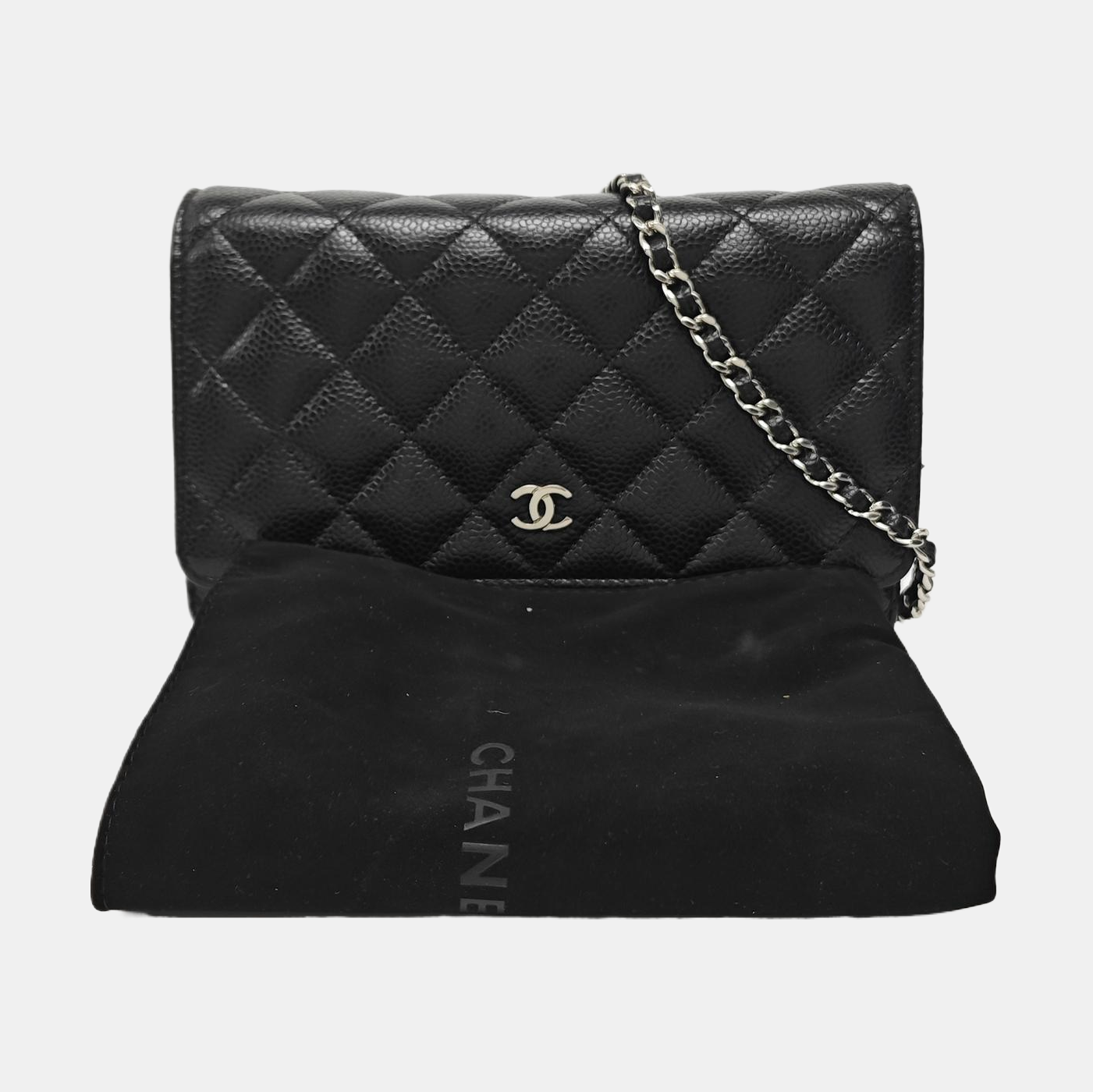 WOC Quilted Grained Calfskin Black