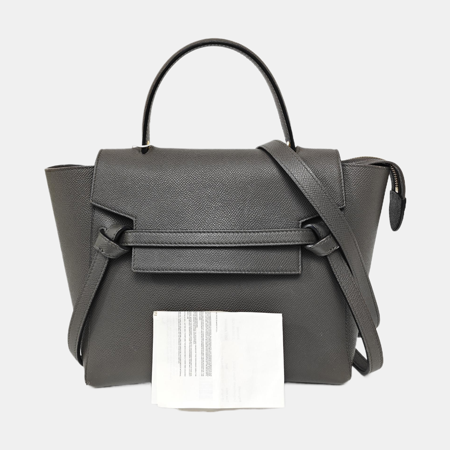 BELT Micro Calfskin Gray