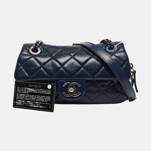 Quilted Calfskin Blue