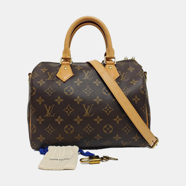 SPEEDY 25 Monogram Coated Canvas Brown