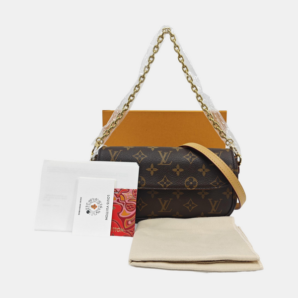 IVY Monogram Coated Canvas Brown