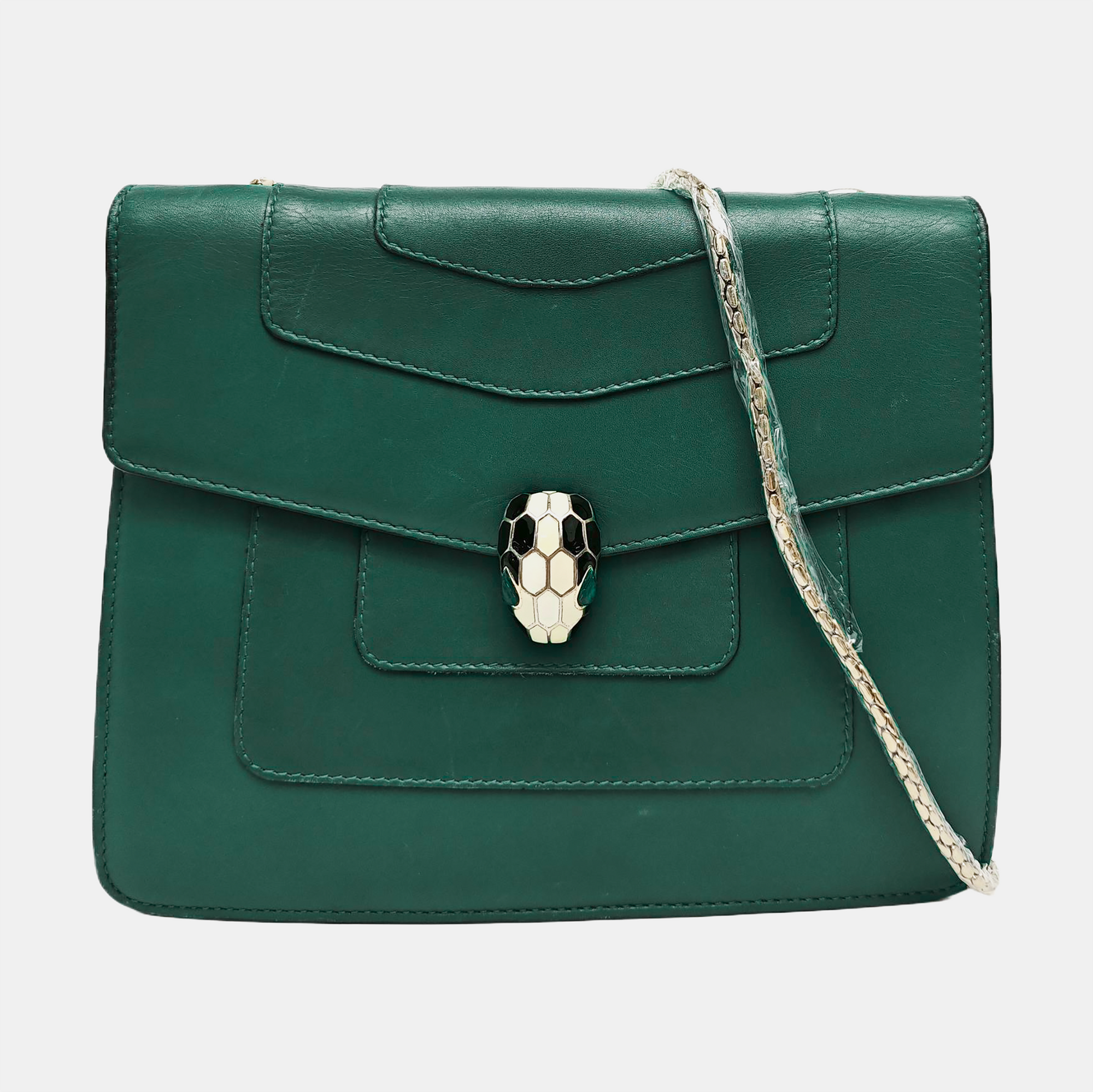 SERPENTI FOREVER Medium Calfskin Green