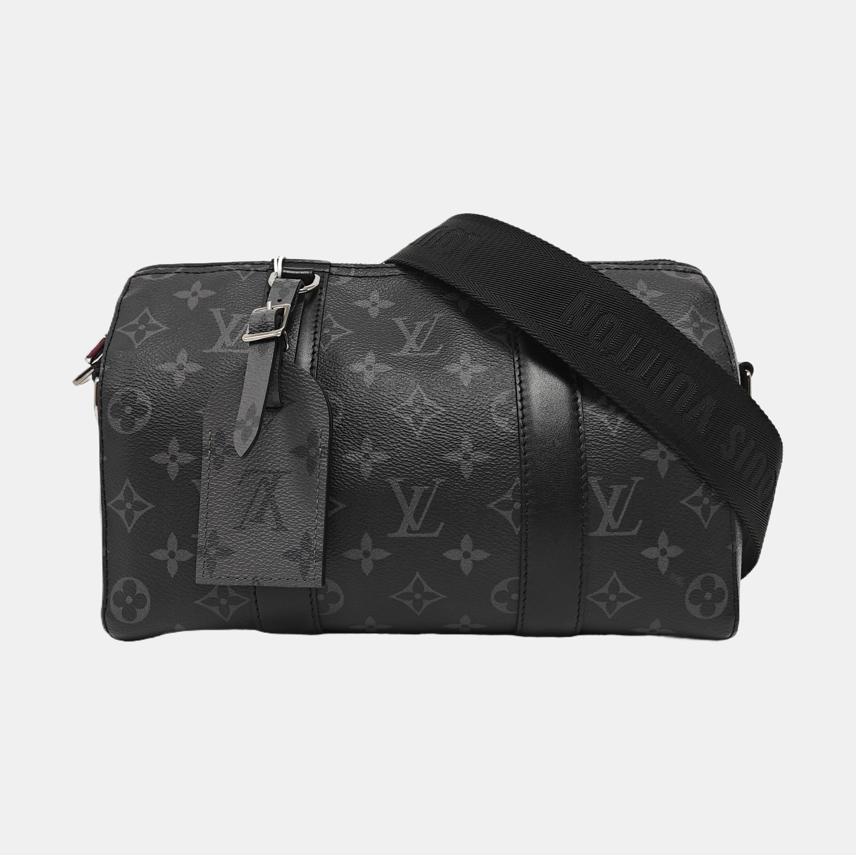 KEEPALL Monogram Coated Canvas Black