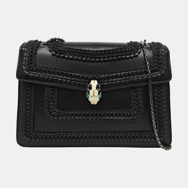 SERPENTI FOREVER Medium Calfskin Black