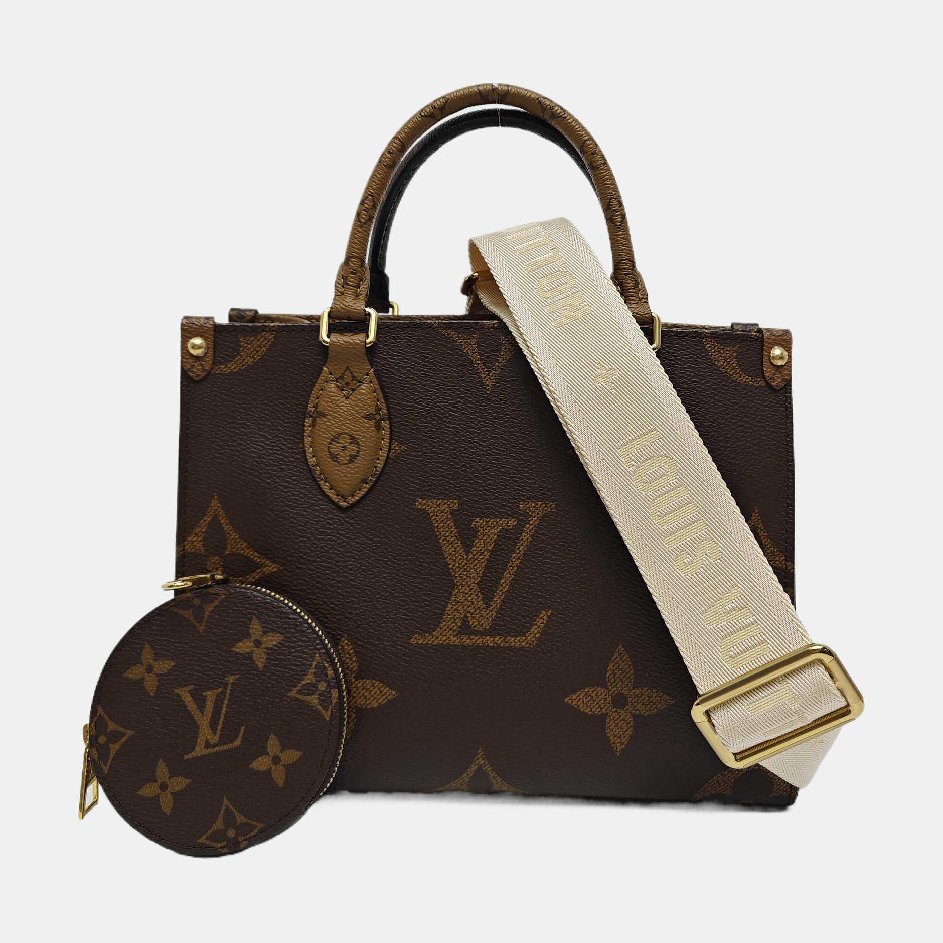 ONTHEGO PM Monogram Coated Canvas Brown