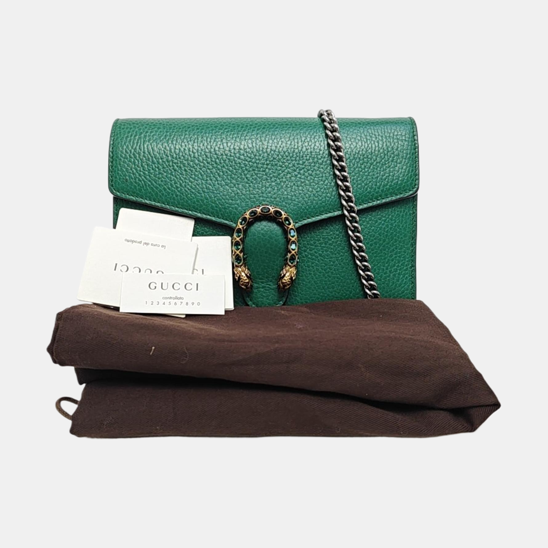 Authenticated pre-owned  Dionysus Mini Calfskin Green - Shoulder Bag at Looply