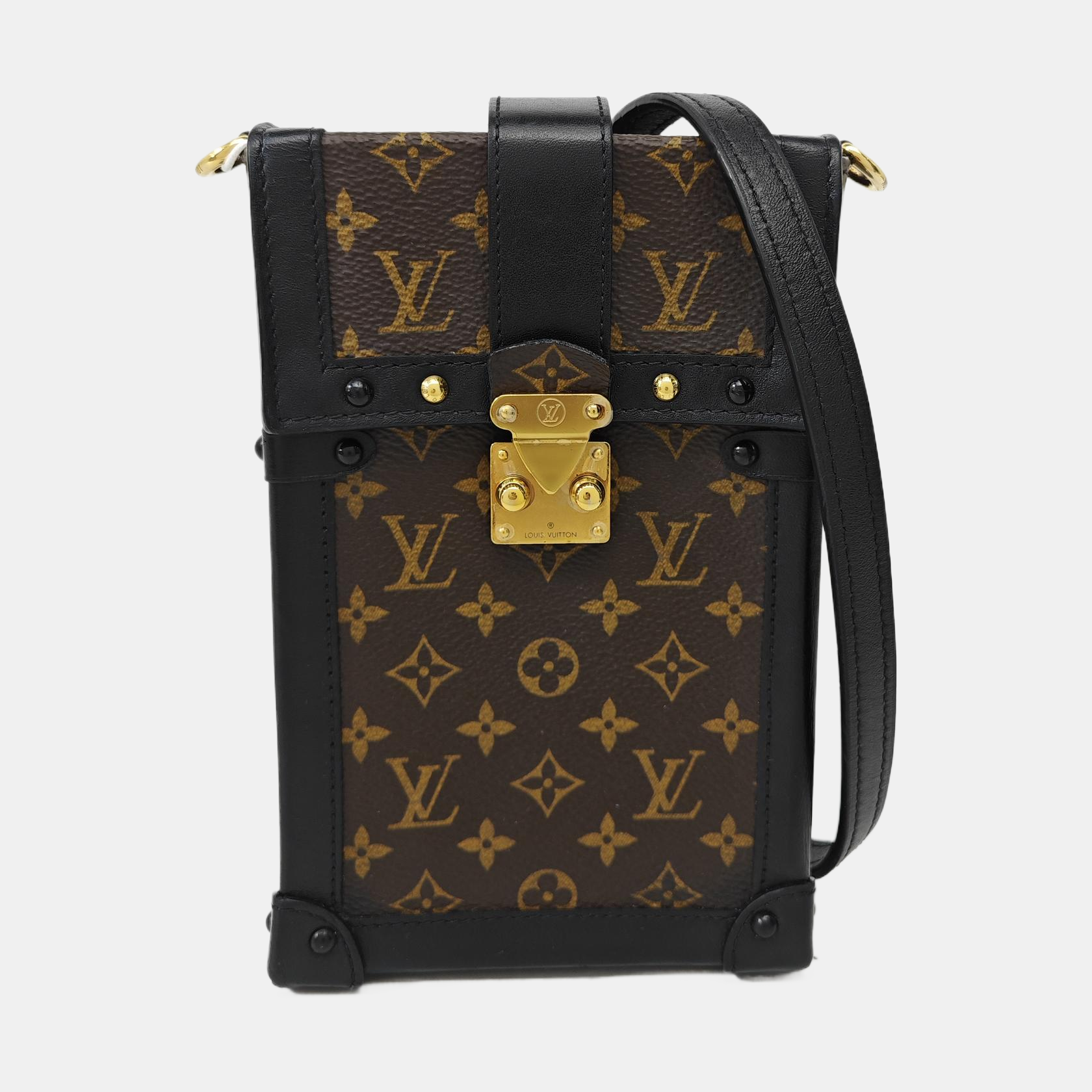 TRUNK Monogram Coated Canvas Brown