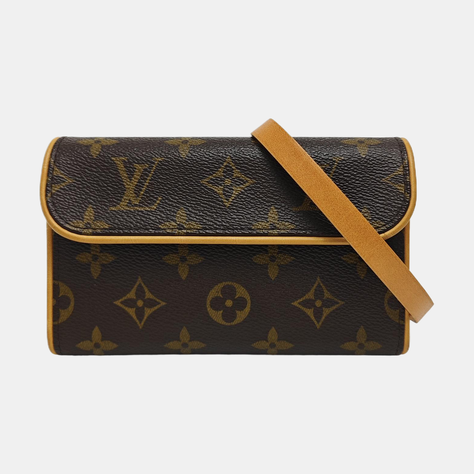 FLORENTINE Monogram Coated Canvas Brown