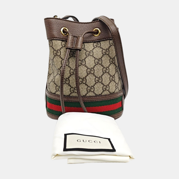 Ophidia Mini Monogram Coated Canvas Beige