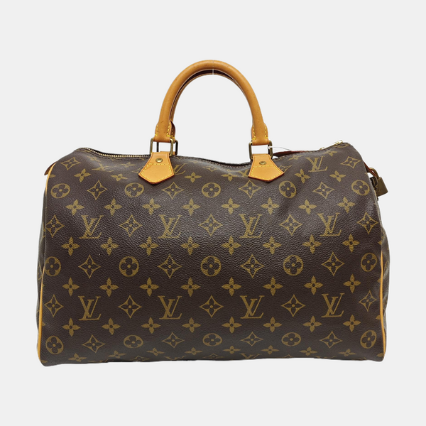 SPEEDY 35 Monogram Coated Canvas Brown