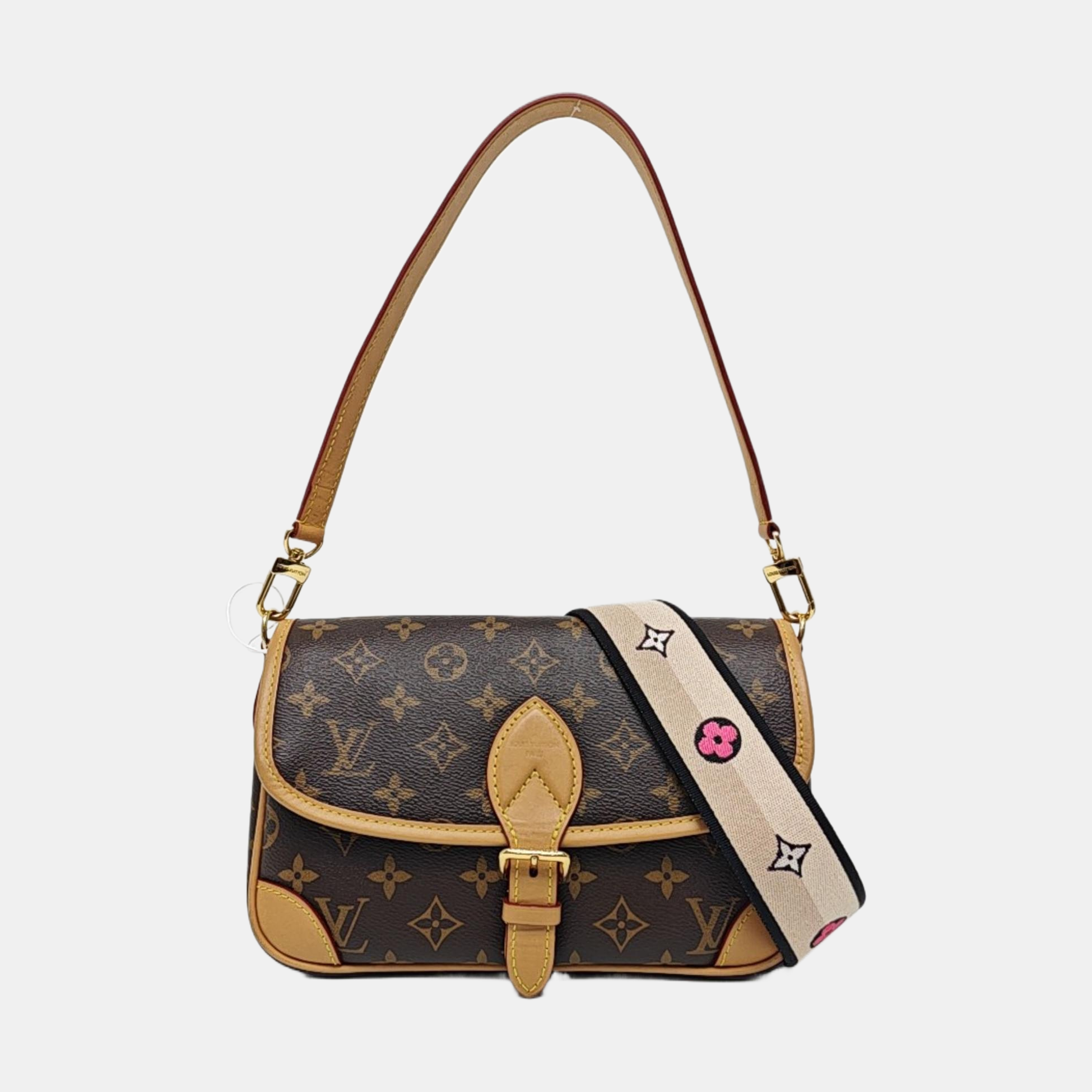 DIANE Monogram Coated Canvas Brown