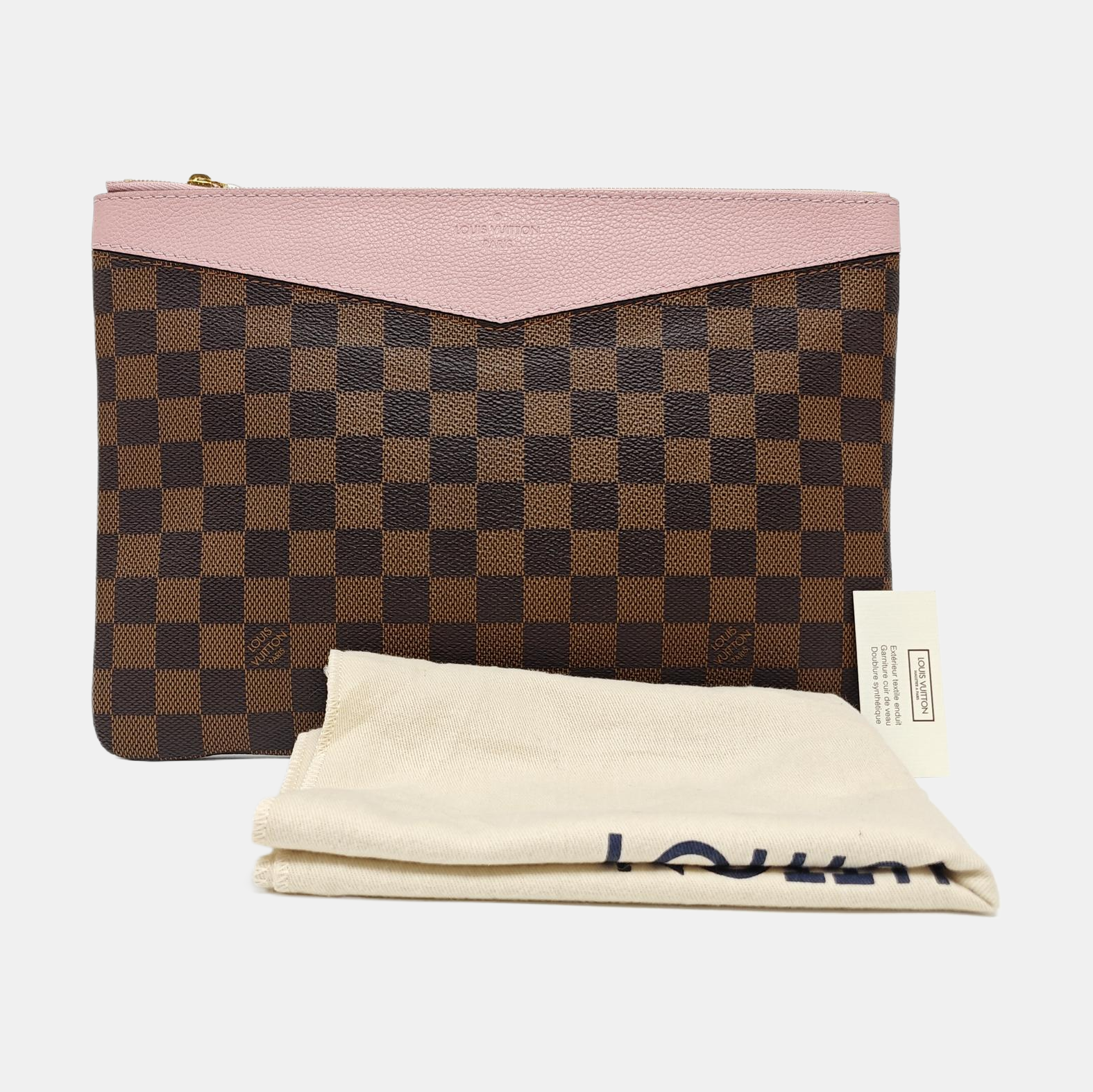 DAILY Damier Ebene Coated Canvas Brown