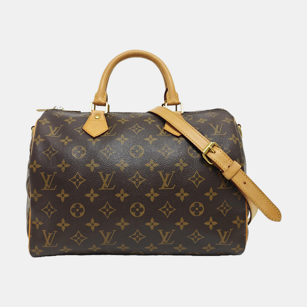 SPEEDY 30 Monogram Coated Canvas Brown