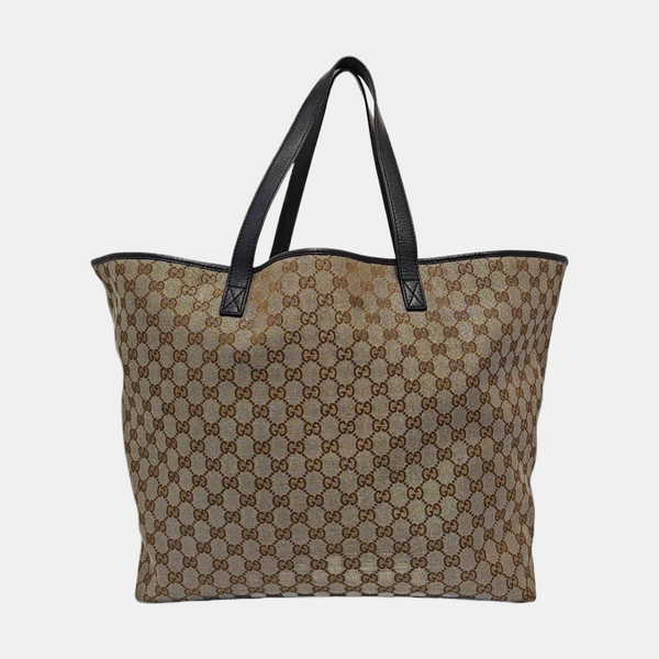 Monogram Canvas Tote Bag Brown