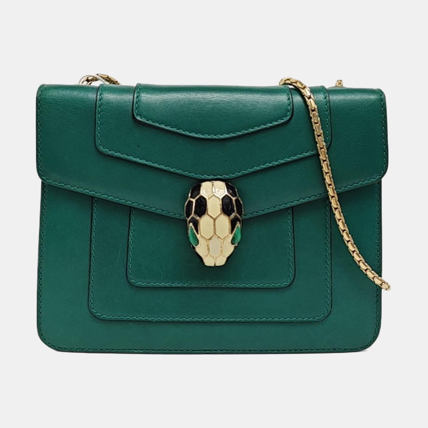 SERPENTI FOREVER Small Calfskin Green