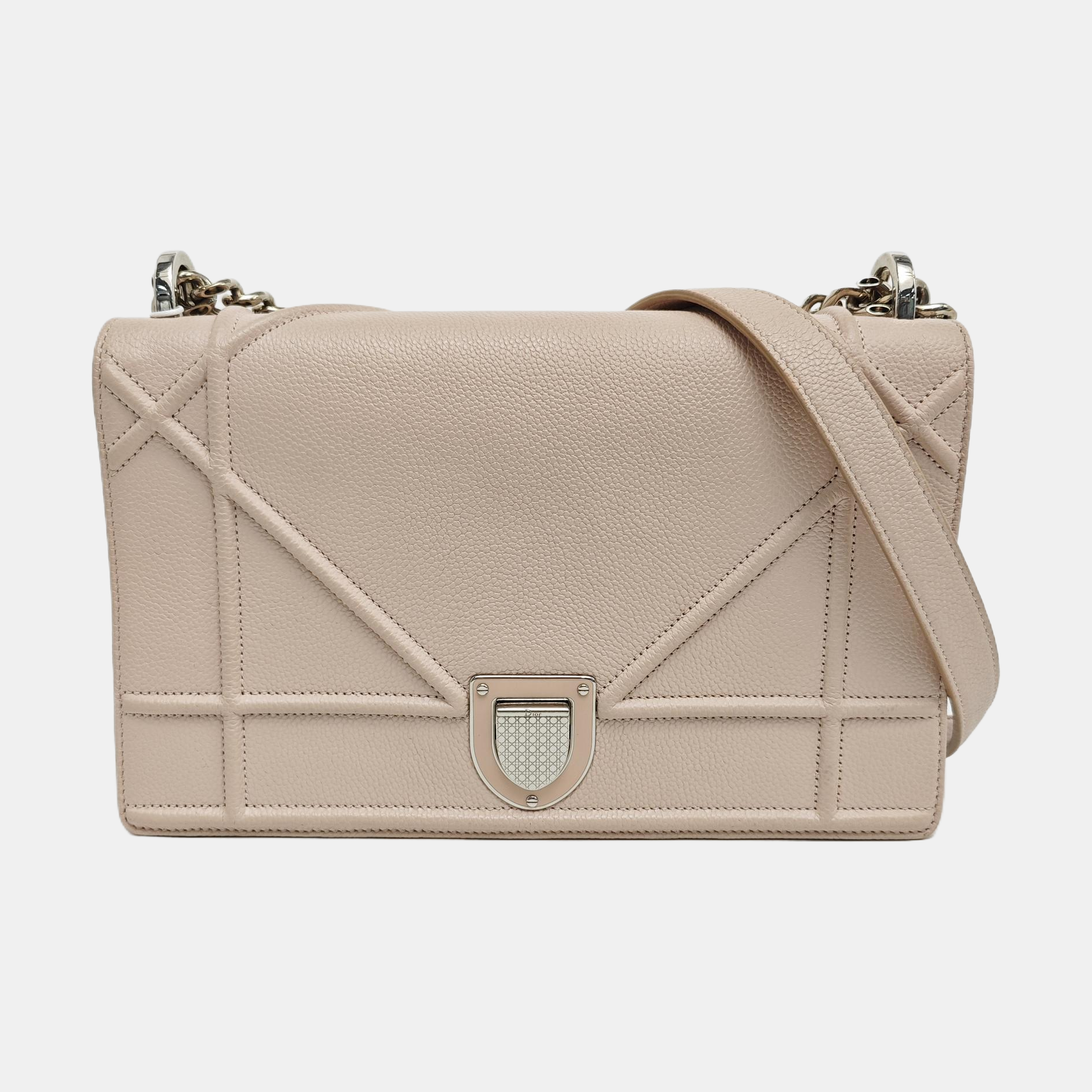 Diorama Medium Cannage Calfskin Pink