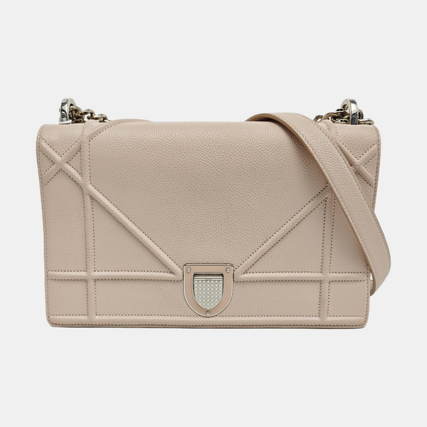 Diorama Medium Cannage Calfskin Pink