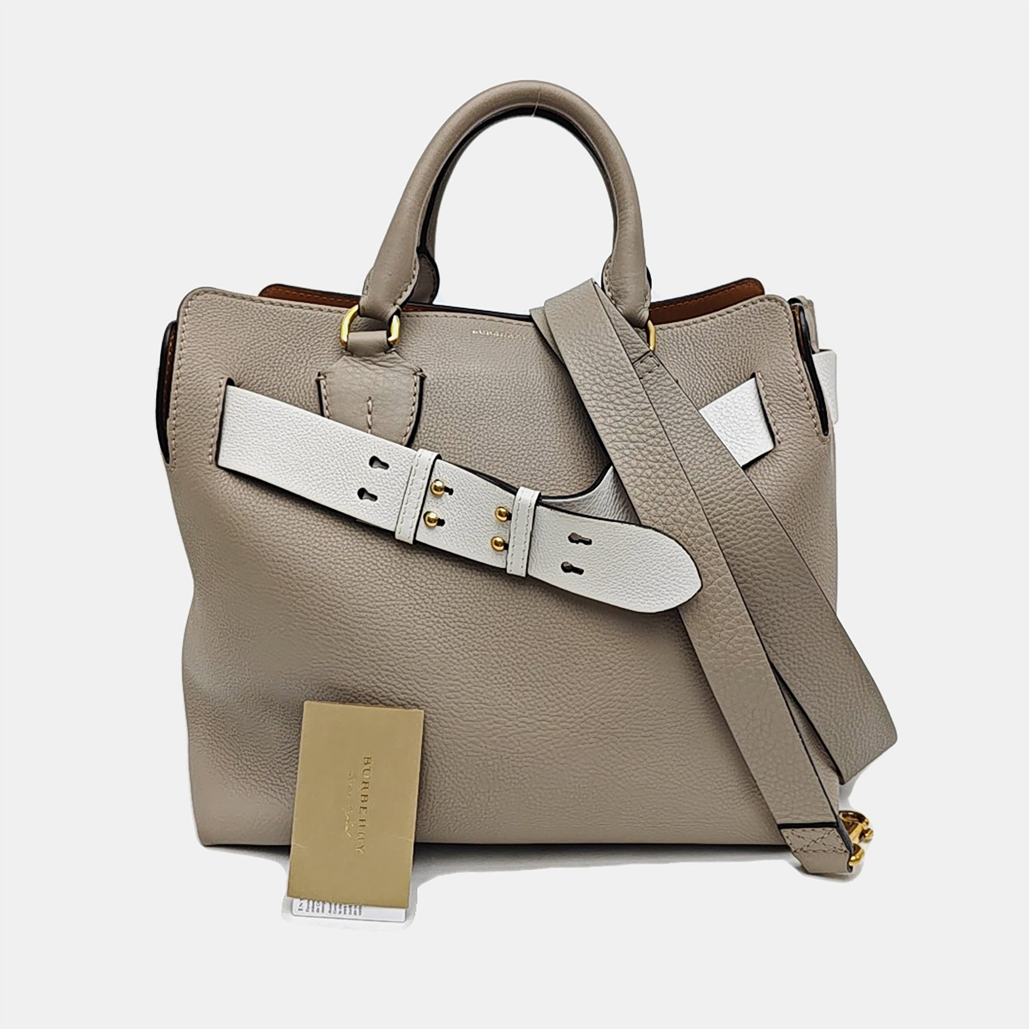 The Belt Large Calfskin Gray