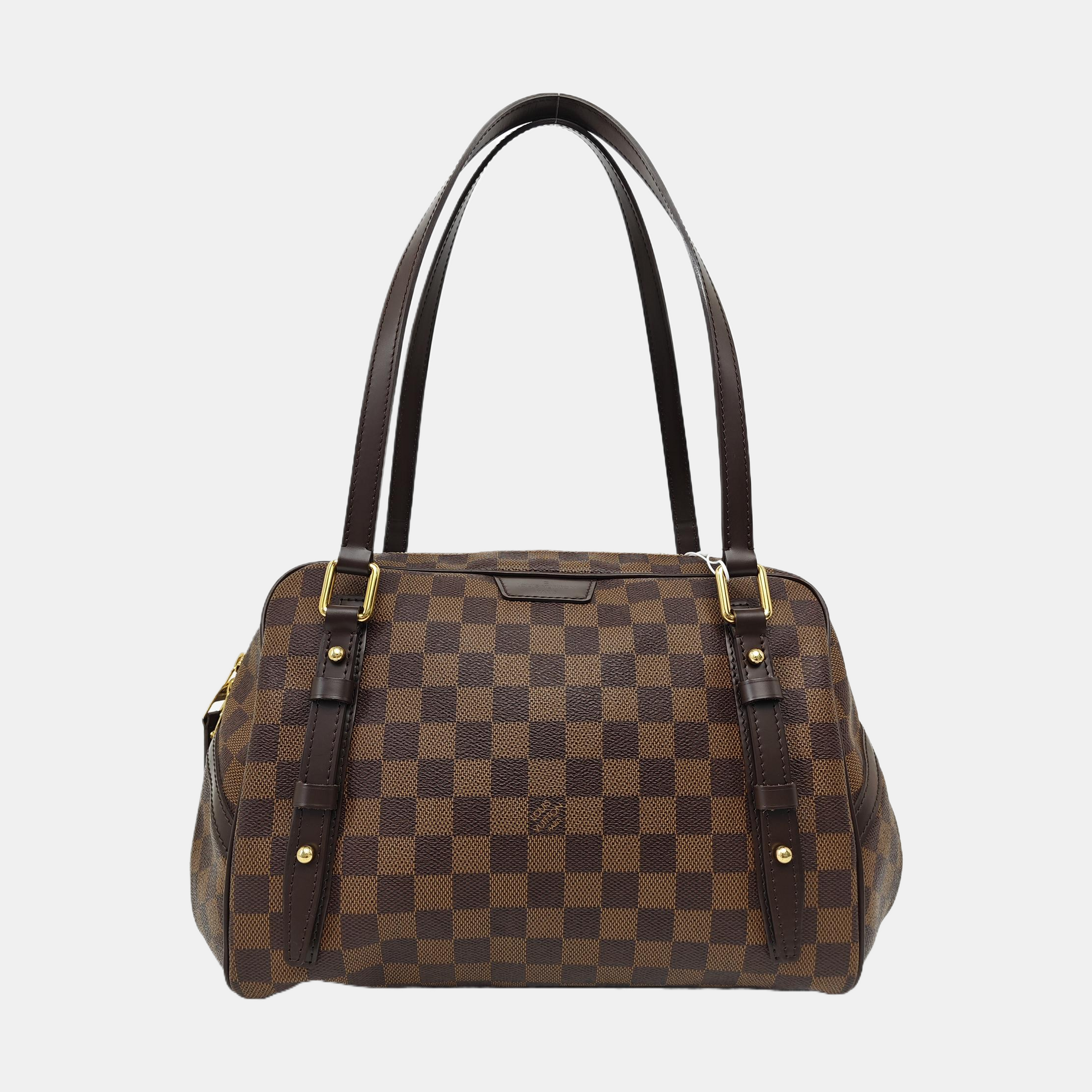 RIVINGTON Damier Ebene Coated Canvas Brown