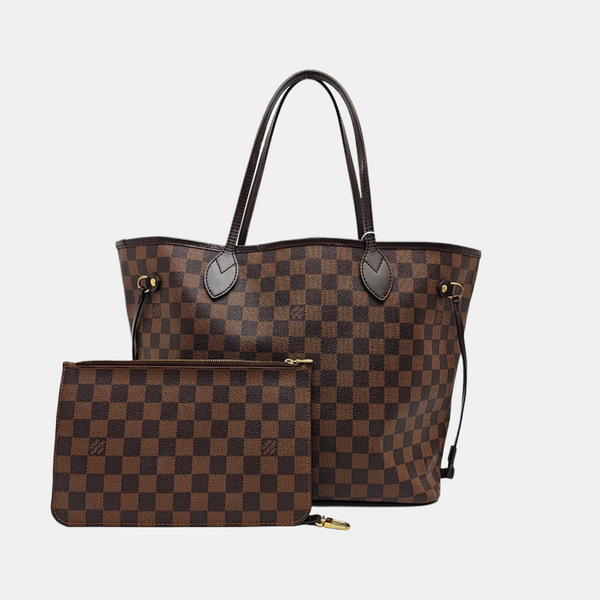 NEVERFULL MM Damier Ebene Coated Canvas Brown