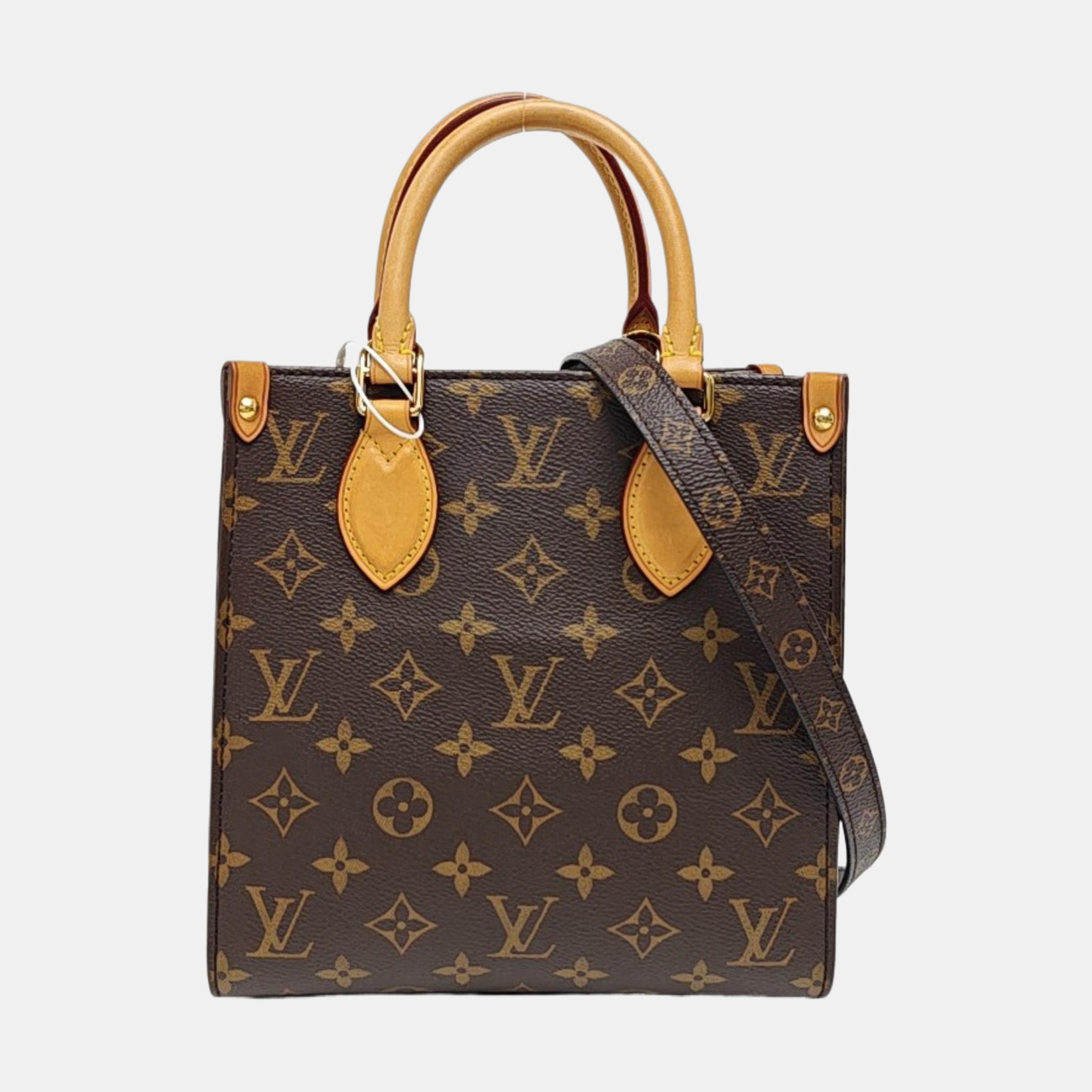 SAC PLAT BB Monogram Coated Canvas Brown