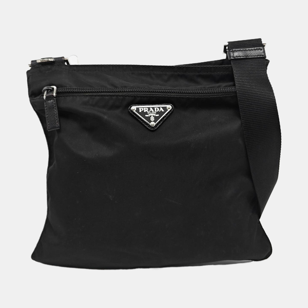 Nylon Shoulder Bag Black