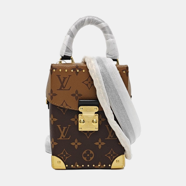 CAMERA BOX Monogram Coated Canvas Brown