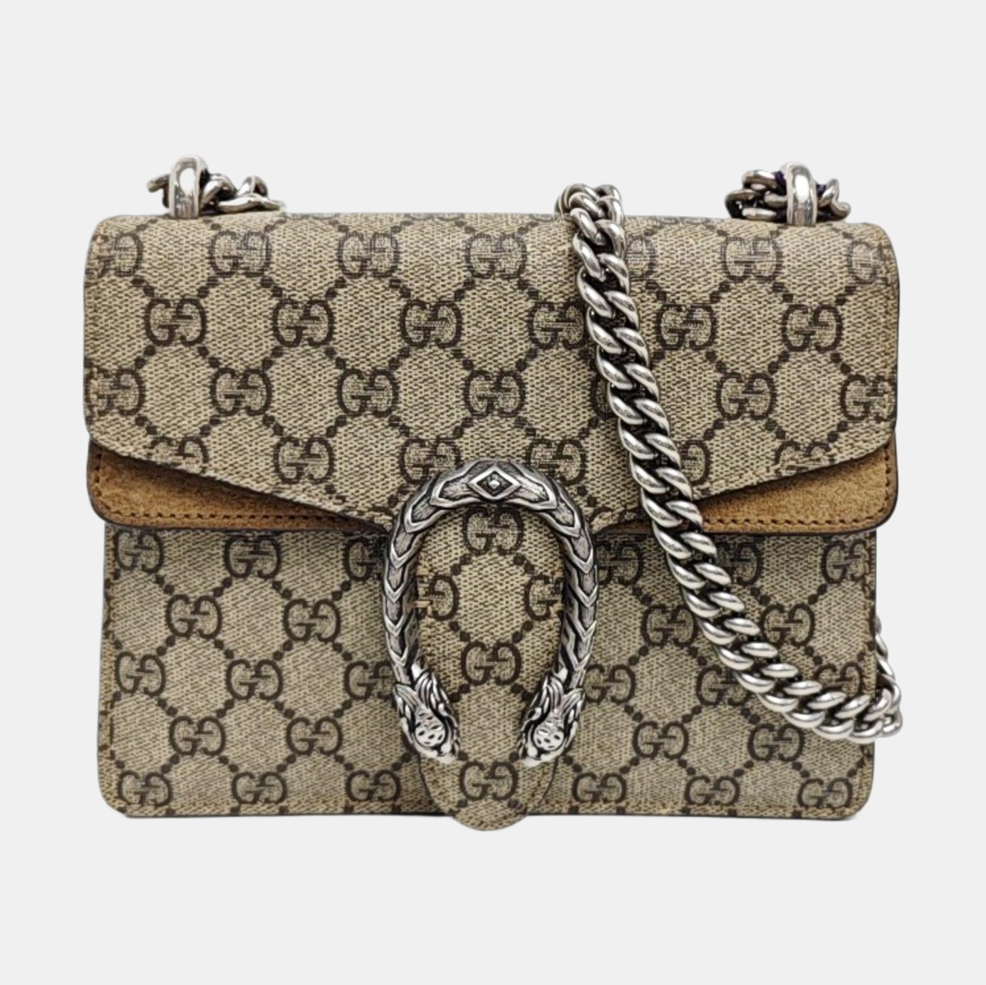 Dionysus Mini Monogram Coated Canvas Beige